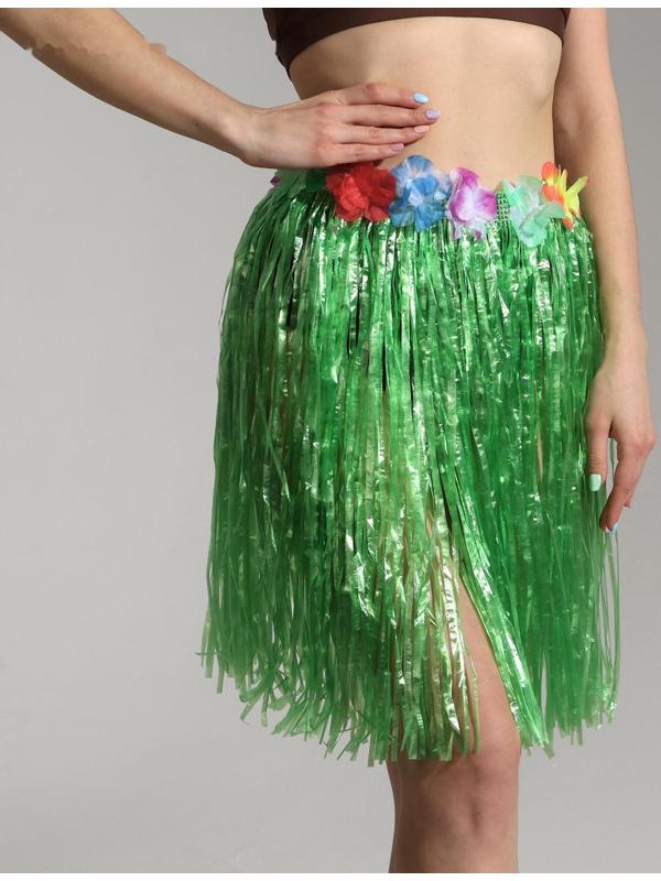 Гавайская юбка, цвет зелёный