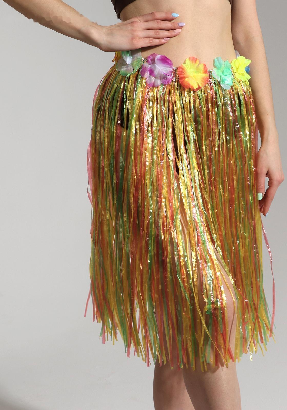Гавайская юбка, разноцветная