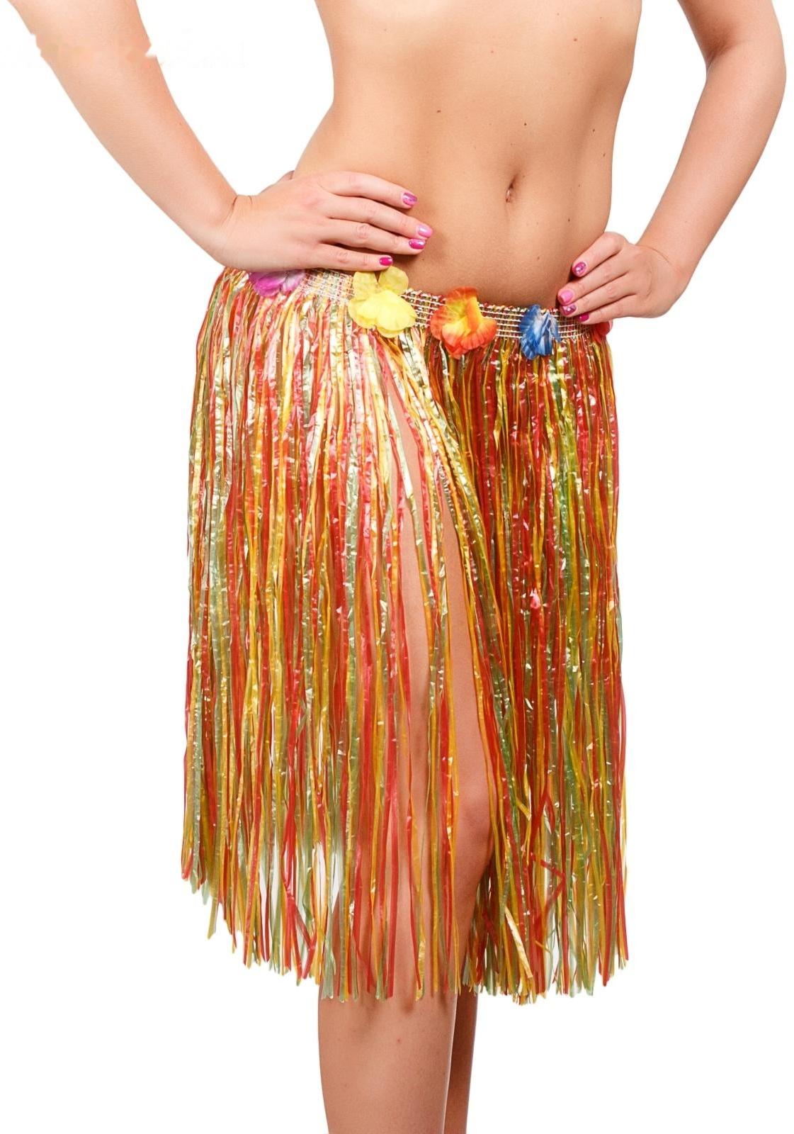 Гавайская юбка, разноцветная
