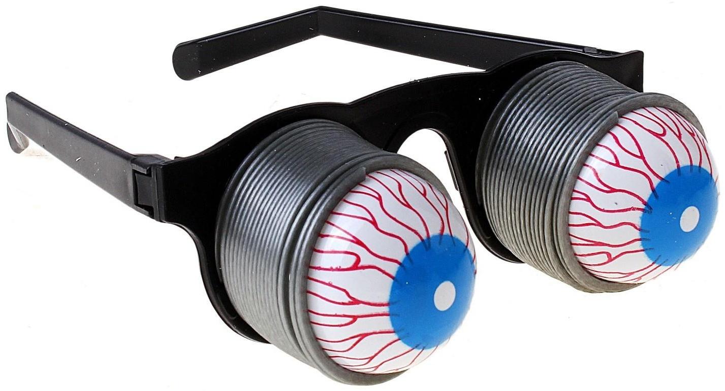 Очки - прикол «Пружина», большие