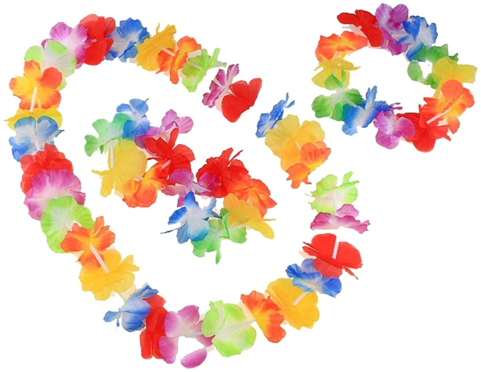 Гавайский набор: ожерелье, венок, 2 браслета