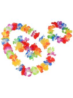 Гавайский набор: ожерелье, венок, 2 браслета