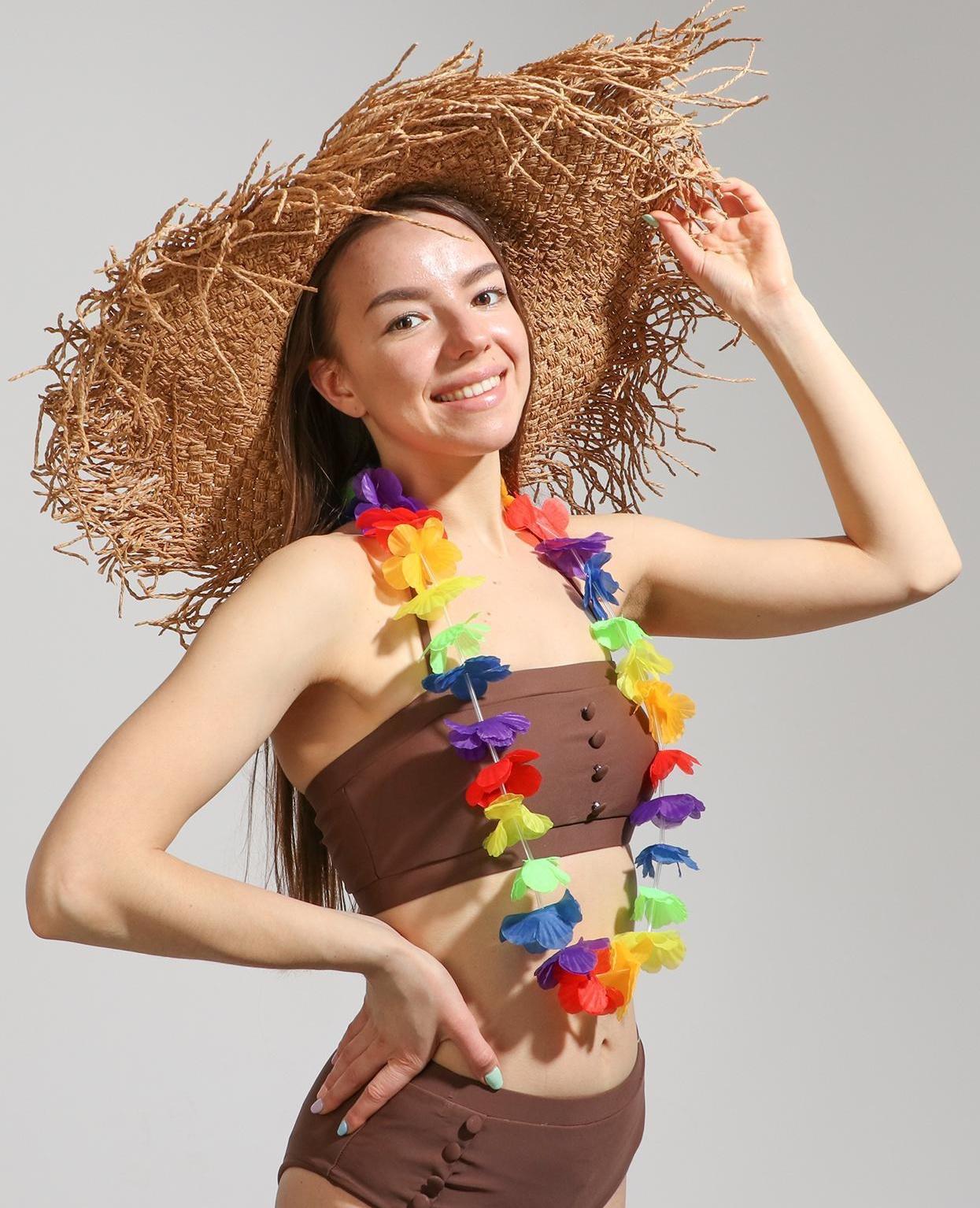 Ожерелье гавайское «Двойной цветок»