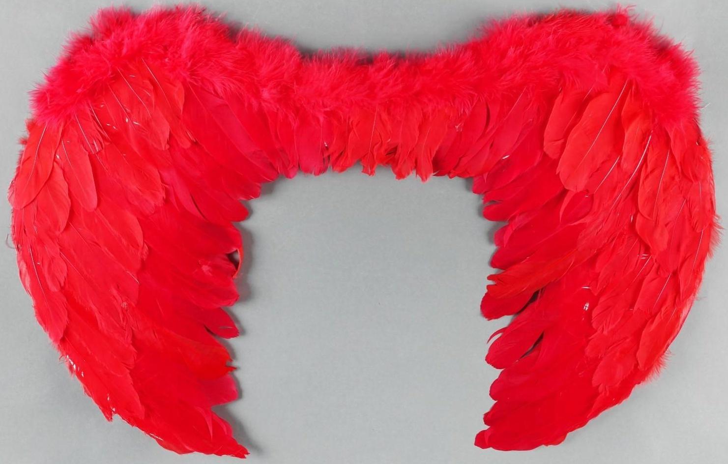 Крылья ангела, на резинке, 65×40 см, красные