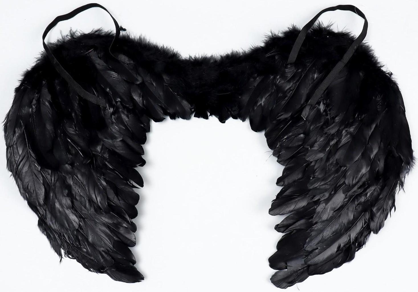 Крылья ангела, на резинке, цвет чёрный