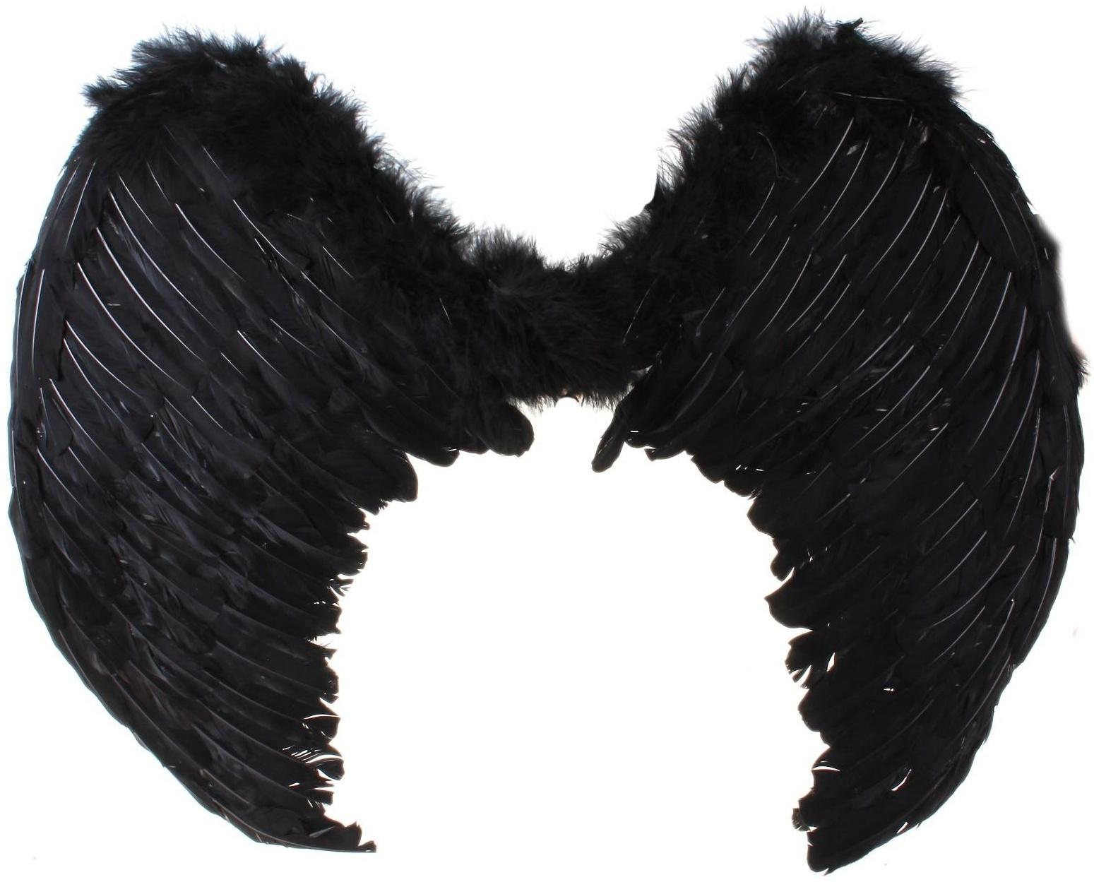 Крылья ангела, на резинке, 75 х 55 см, цвет чёрный