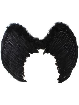 Крылья ангела, на резинке, 75 х 55 см, цвет чёрный