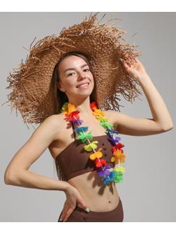 Ожерелье гавайское «Пушистик», многоцветное