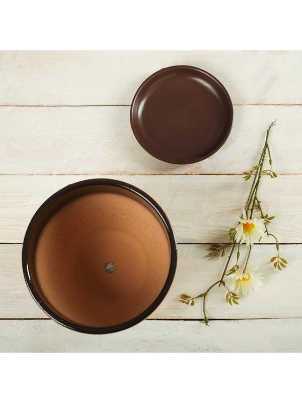 Горшок цветочный Витраж 2,5л с подставкой