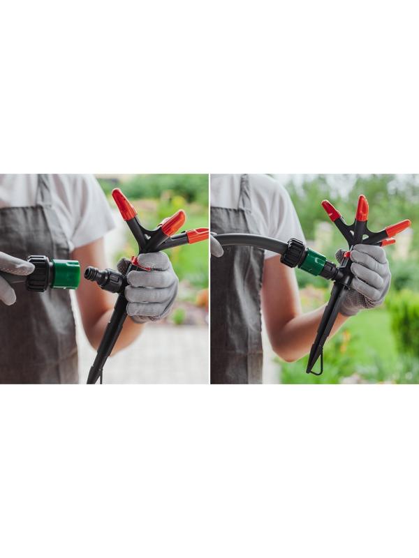 Распылитель 5-лепестковый, под коннектор, пика, пластик, «Жук»