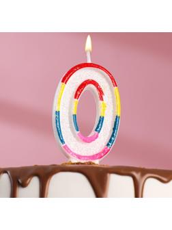 Свеча для торта с блестками «Блестящий ободок», цифра 