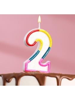 Свеча для торта с блестками «Блестящий ободок», цифра 
