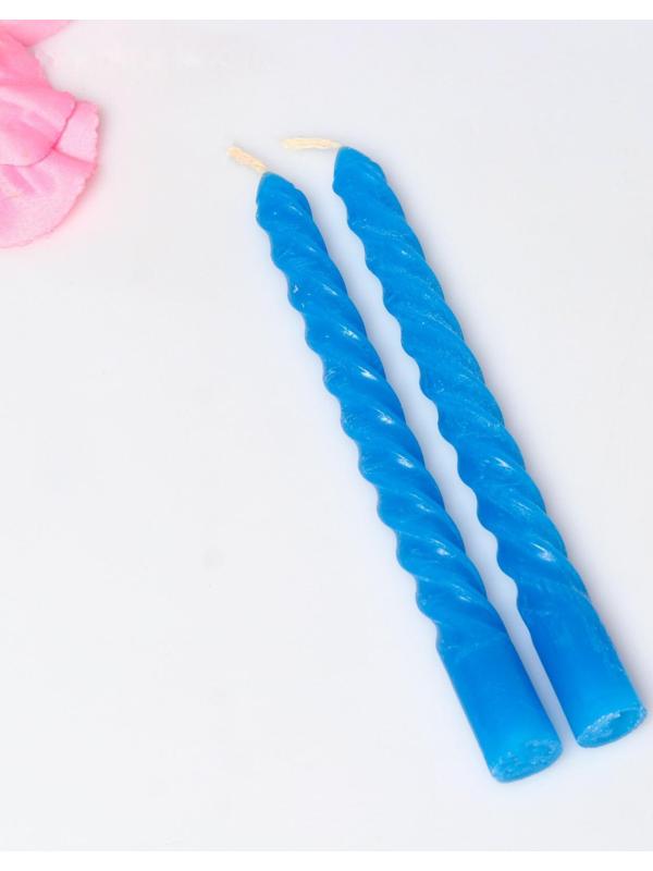 Набор свечей витых,1,5х 15 см, 2 штуки, аромат яблоко