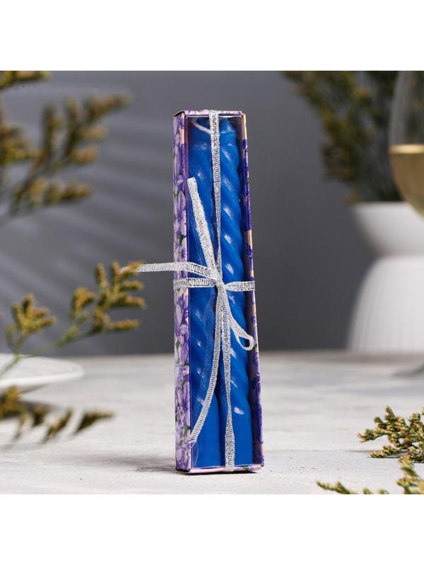 Набор свечей витых,1,5х 15 см, 2 штуки, аромат яблоко