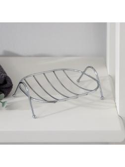 Мыльница на ножках «Сибарит», 13×10×4 см, цвет хром