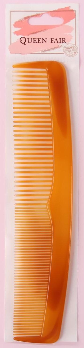 Расчёска комбинированная, 20 × 4 см, цвет янтарный