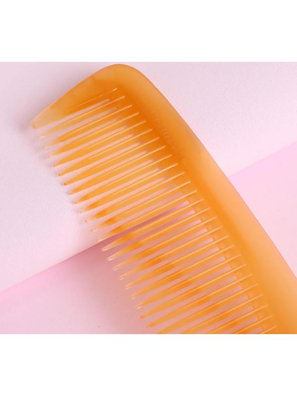 Расчёска комбинированная, 20 × 4 см, цвет янтарный