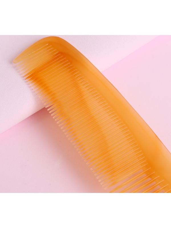 Расчёска комбинированная, 20 × 4 см, цвет янтарный
