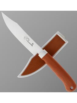 Нож туристический, в ножнах, лезвие 11,5 см, рукоять под дерево