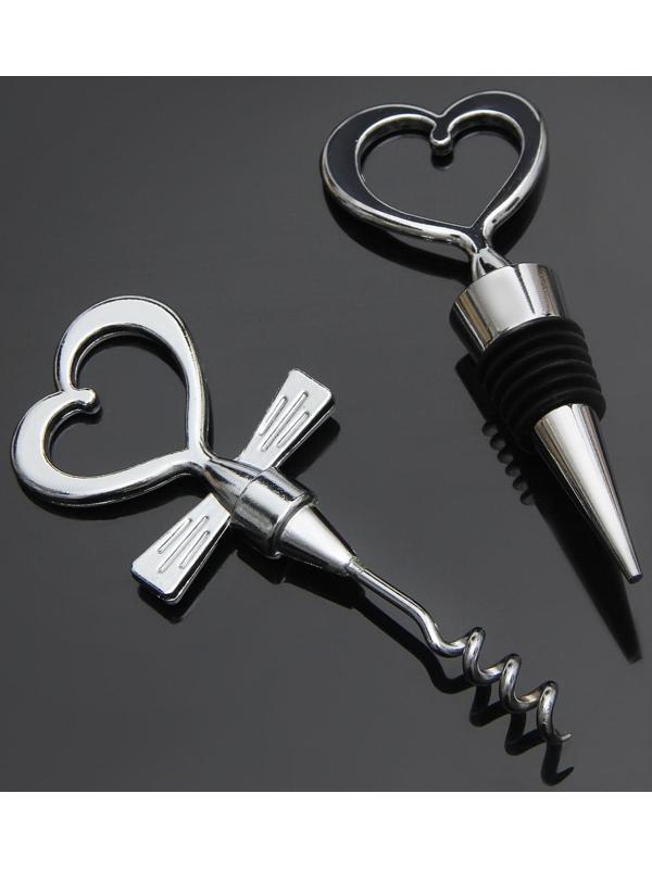 Набор для вина Доляна «Сердца», 2 предмета: штопор, пробка фигурная