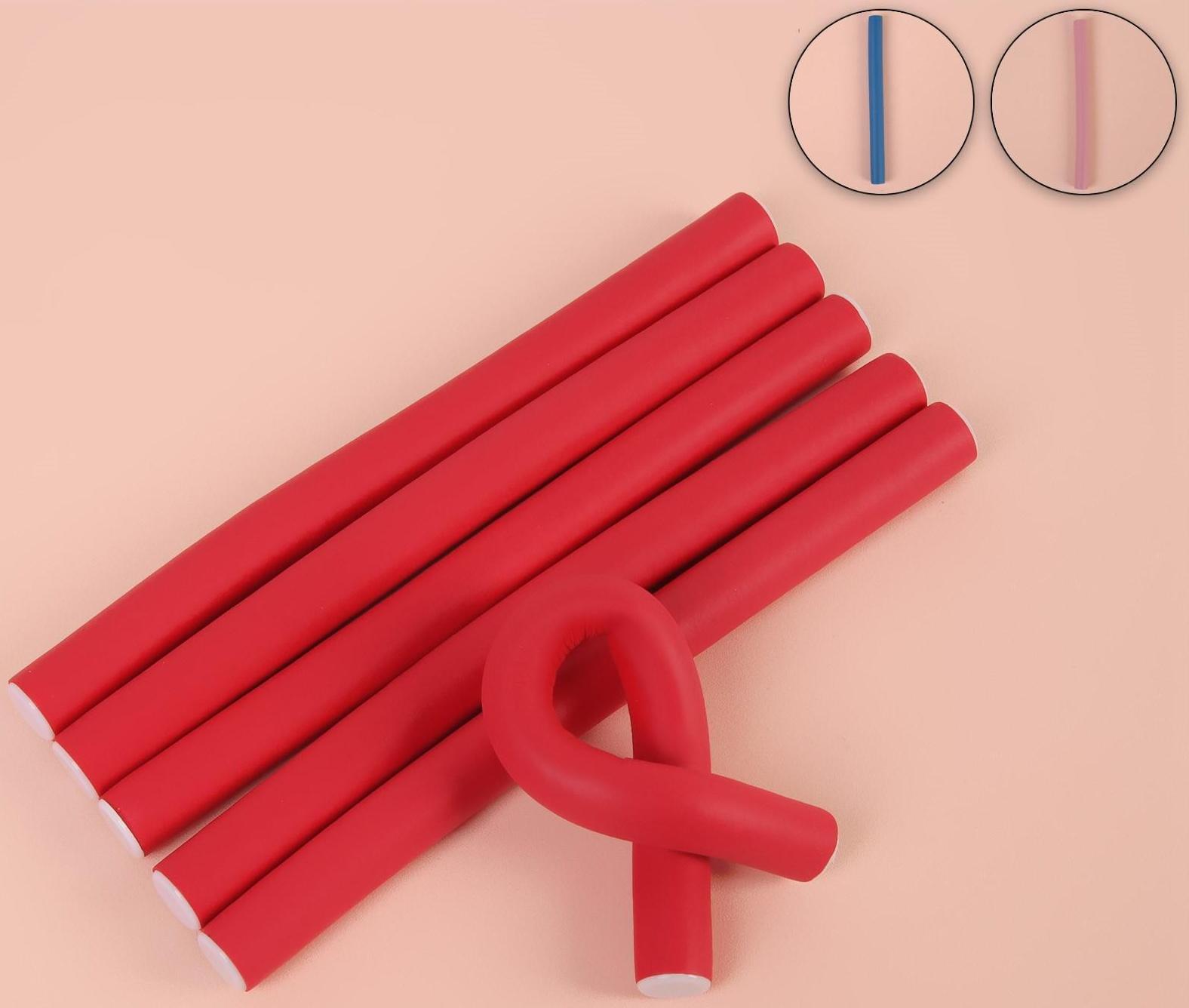 Бигуди «Бумеранг», d = 1,5 см, 18 см, 6 шт, цвет МИКС