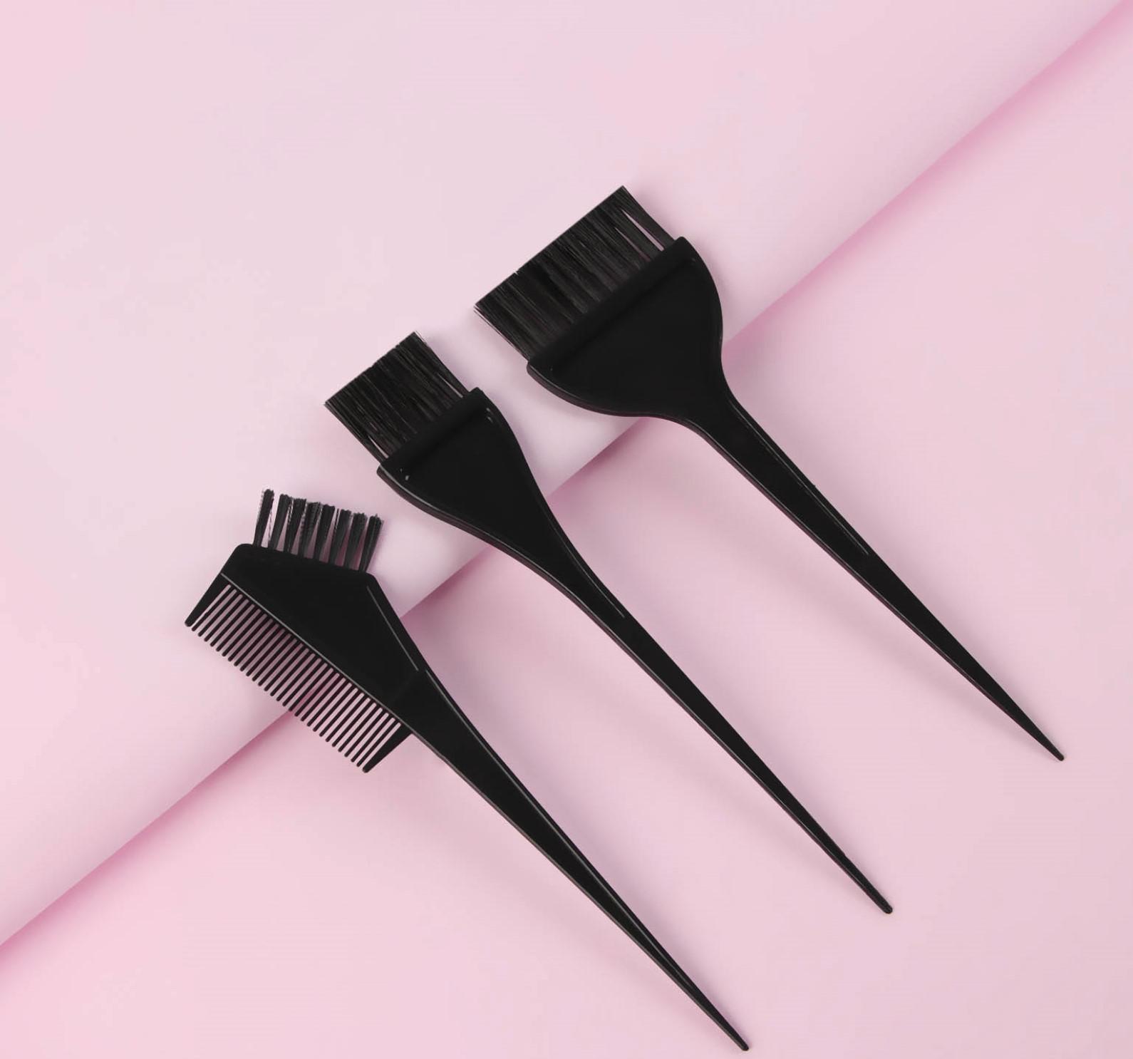 Набор для окрашивания, 3 предмета, цвет чёрный