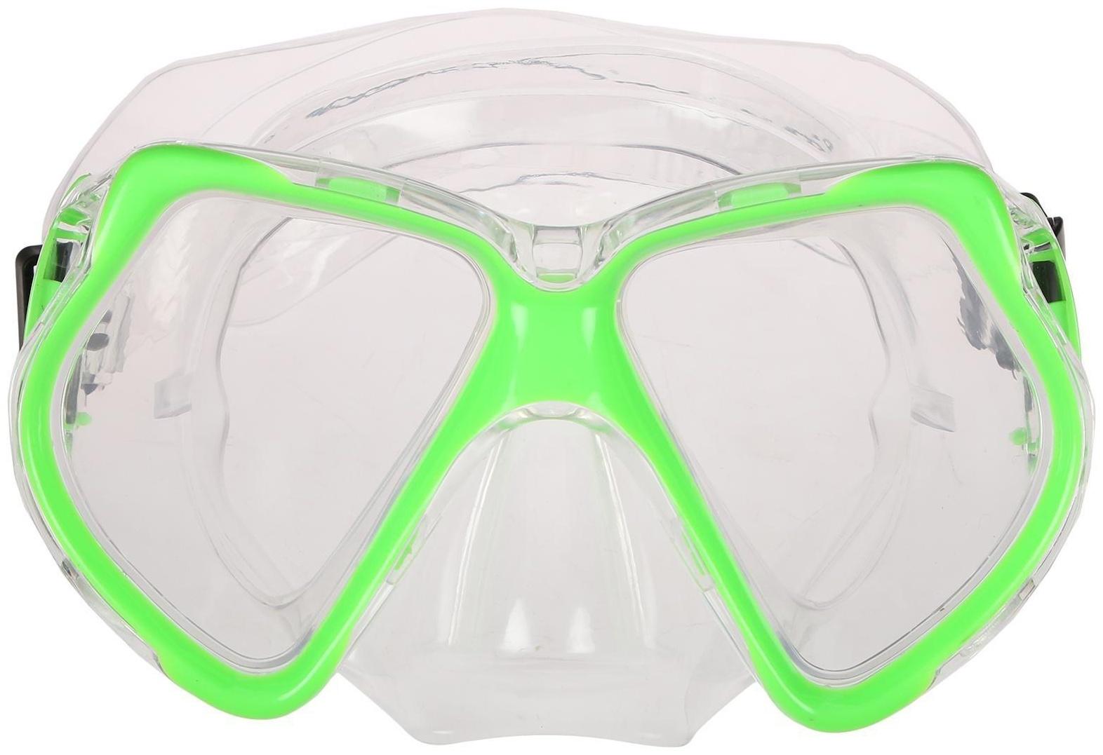 Маска для плавания взрослая, PVC, в пакете, цвета микс