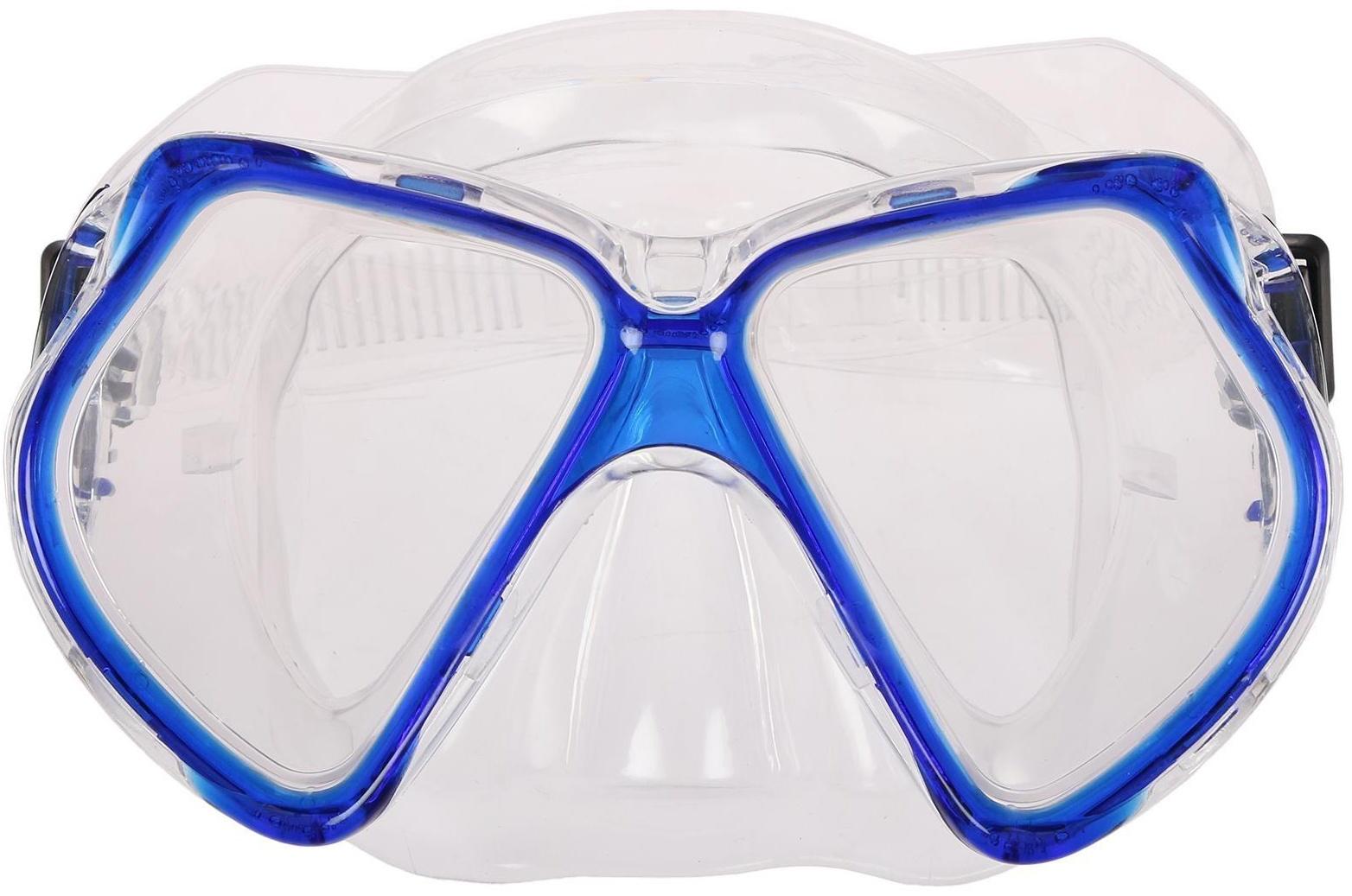 Маска для плавания взрослая, PVC, в пакете, цвета микс