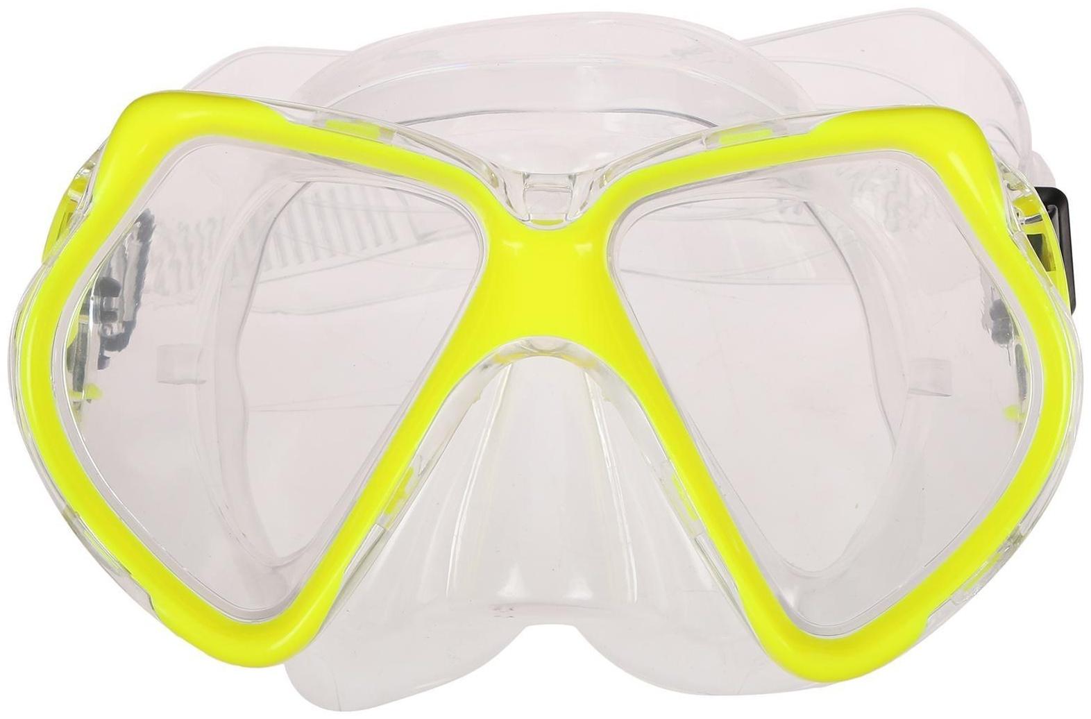 Маска для плавания взрослая, PVC, в пакете, цвета микс