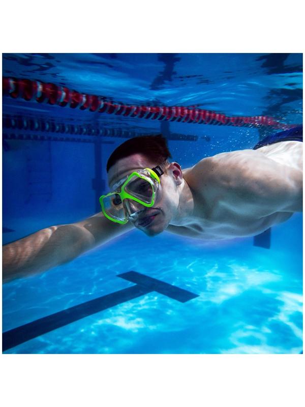 Маска для плавания взрослая, PVC, в пакете, цвета микс