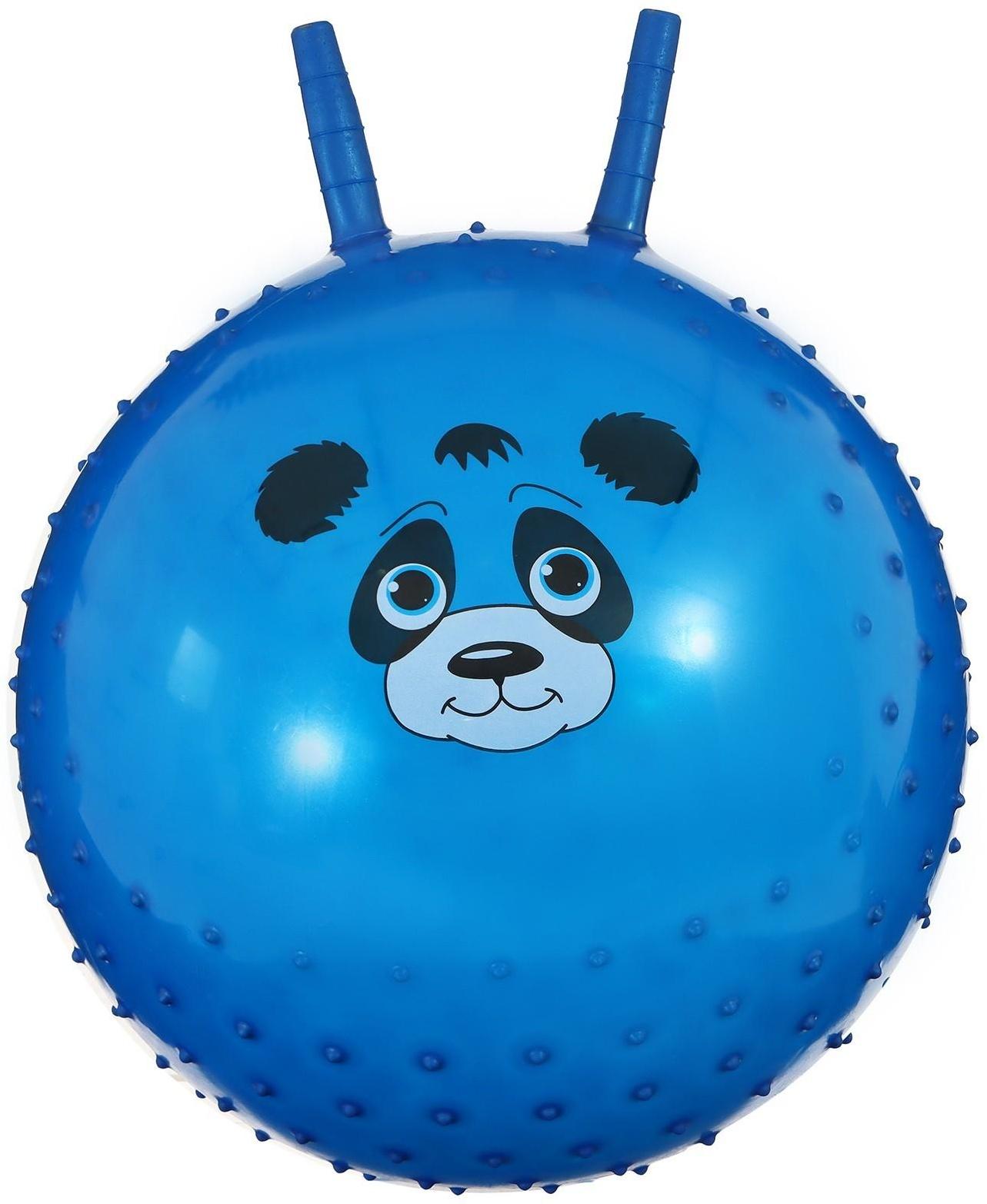 Мяч прыгун с рожками «Счастливые улыбки», массажный, d=45 см, 350 г, МИКС