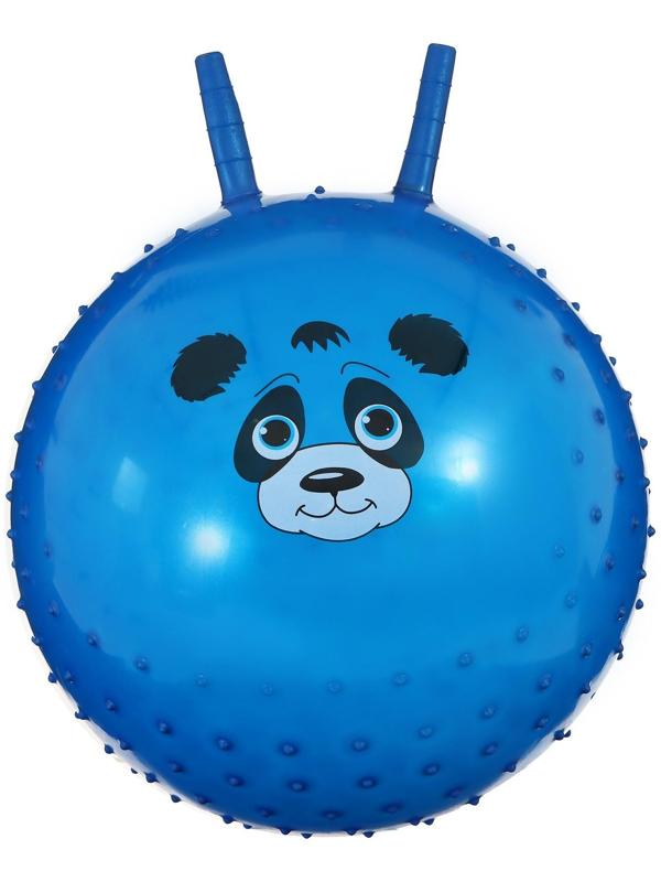 Мяч прыгун с рожками «Счастливые улыбки», массажный, d=45 см, 350 г, МИКС