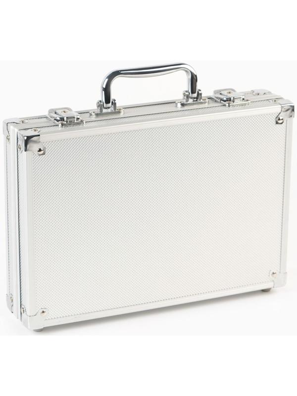 Покер в металлическом кейсе (карты 2 колоды, фишки 200 шт с/номиналом, 5 кубиков), 20.5 х 29 см 4406