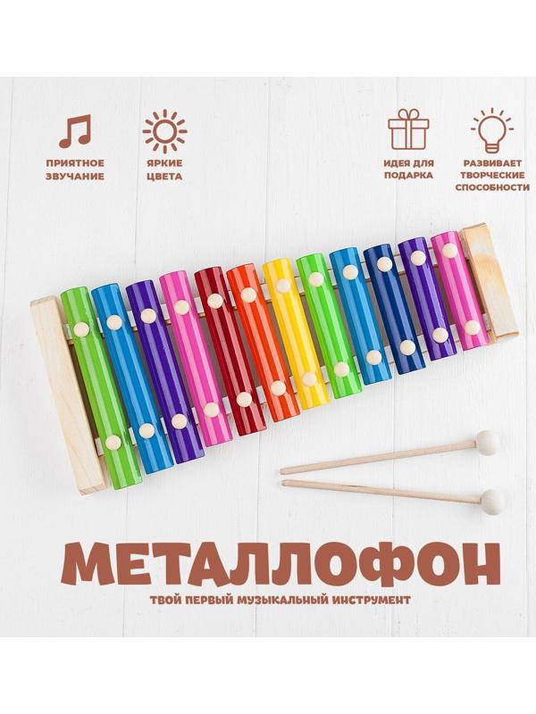 Игрушка музыкальная Металлофон, 12 тонов