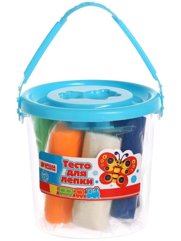 Тесто для лепки 7 цветов, 105 г + 1 формочка + крышка-формочка, МИКС
