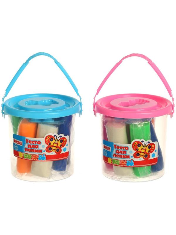 Тесто для лепки 7 цветов, 105 г + 1 формочка + крышка-формочка, МИКС