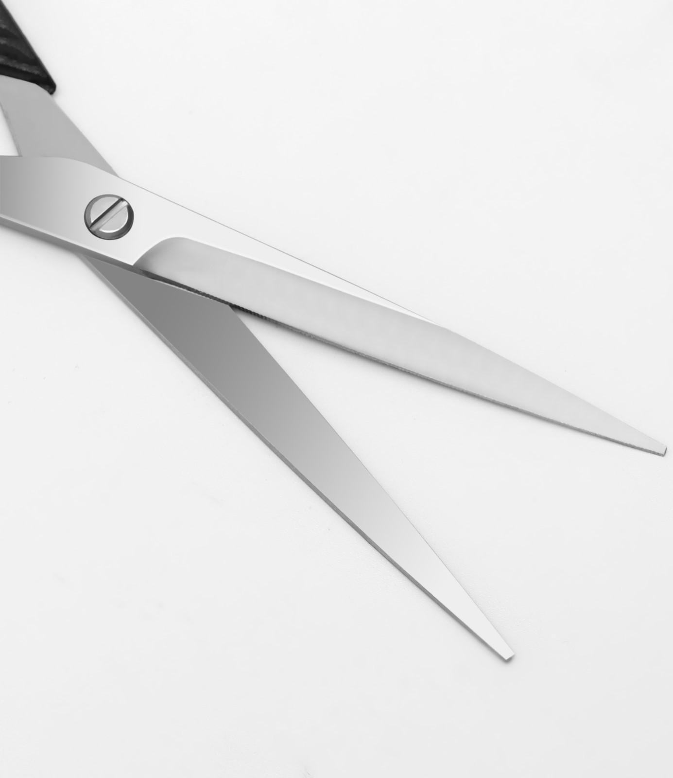 Ножницы парикмахерские с упором, лезвие — 7 см, цвет чёрный