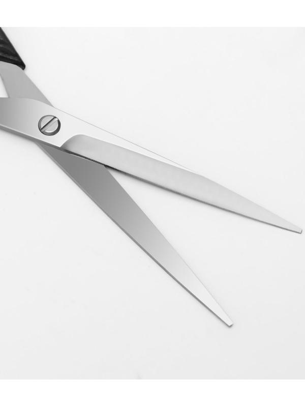 Ножницы парикмахерские с упором, лезвие — 7 см, цвет чёрный