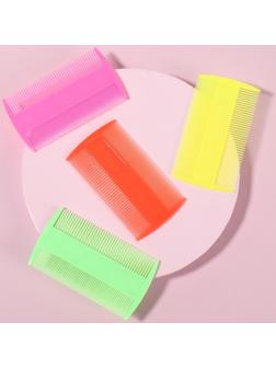 Расчёска двусторонняя, 9 × 5 см, цвет МИКС