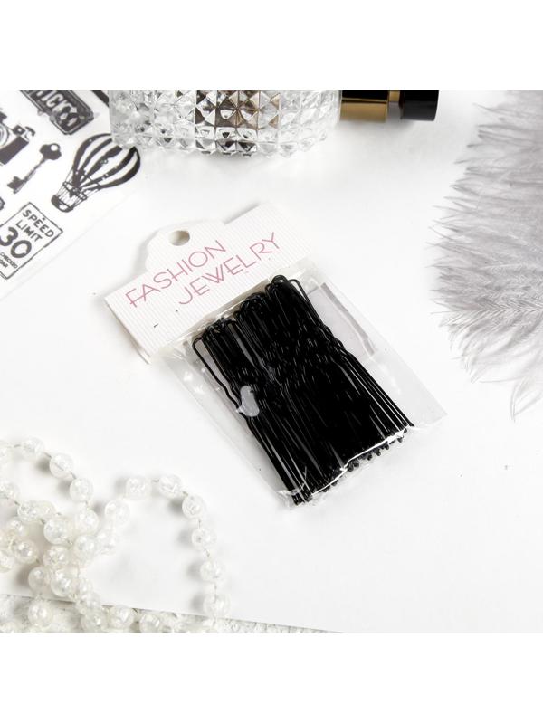 Шпильки для волос «Классик» (набор 40 шт) 6 см, чёрный