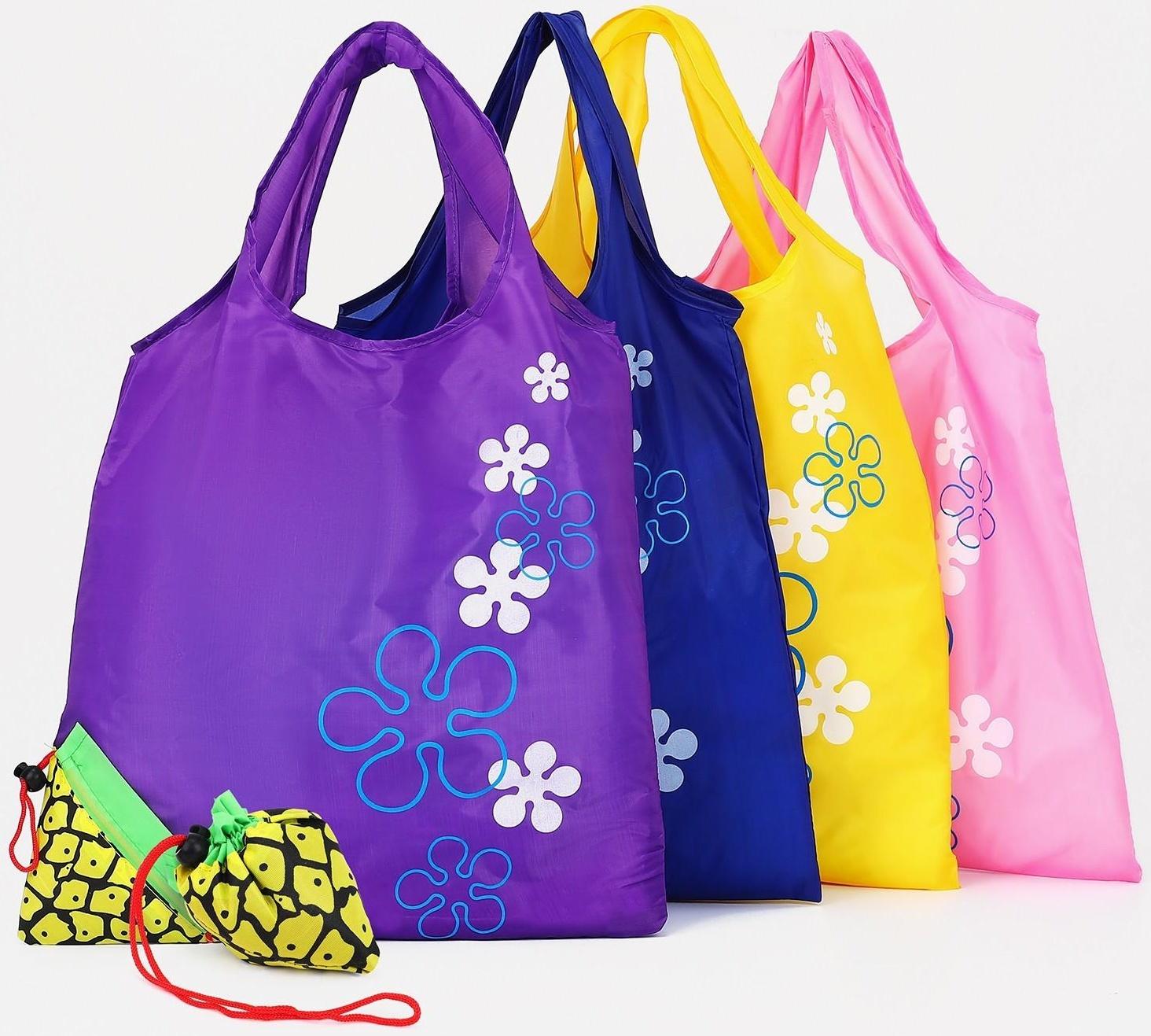 Сумка хозяйственная складная без молнии, цвет МИКС