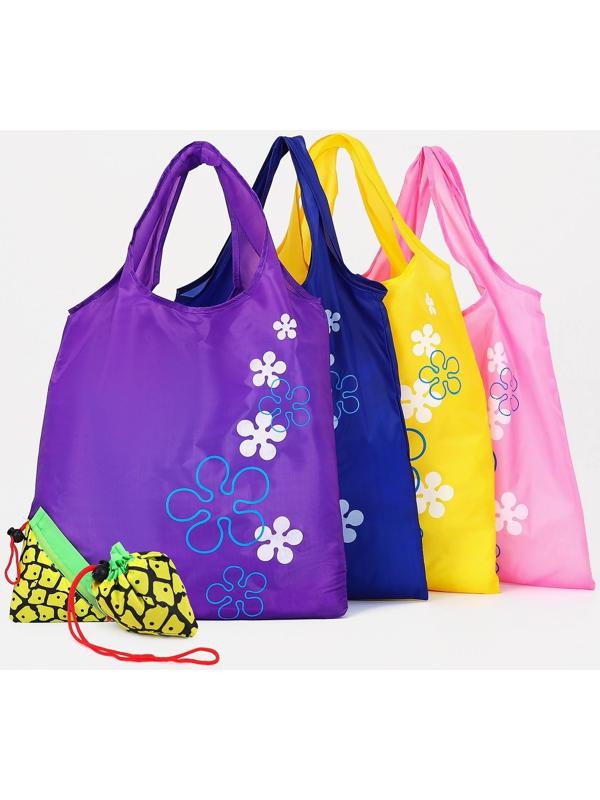 Сумка хозяйственная складная без молнии, цвет МИКС