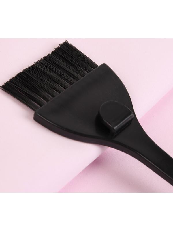 Кисть для окрашивания волос с фиксатором, 21 х 5,5 см, цвет чёрный