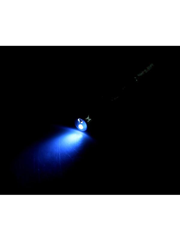 Фонарь-ручка, с лазером, 2 света, 13.5 х 1 см, микс