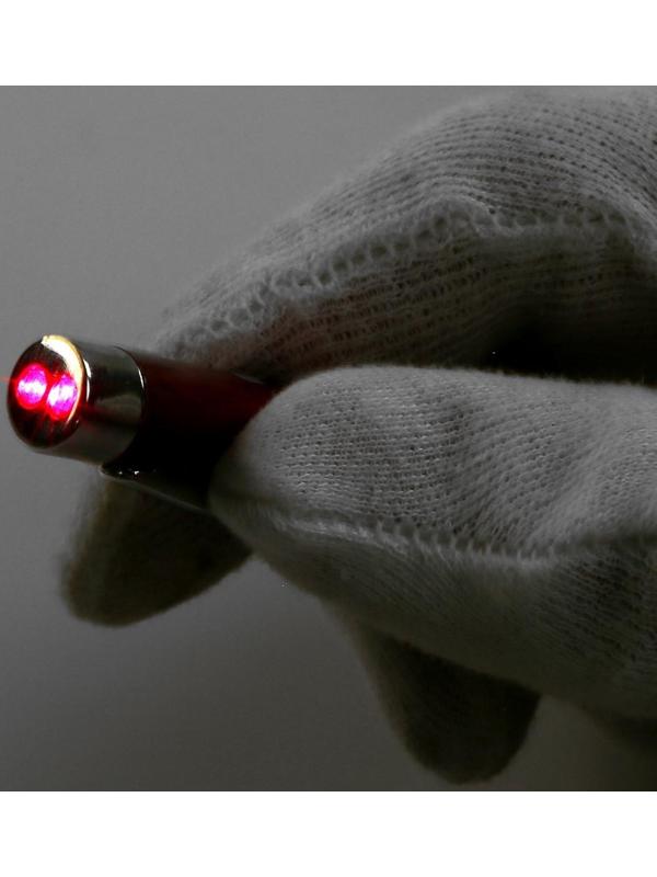 Фонарь-ручка, с лазером, 2 света, 13.5 х 1 см, микс