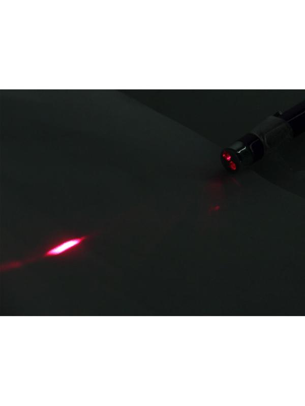 Фонарь-ручка, с лазером, 2 света, 13.5 х 1 см, микс