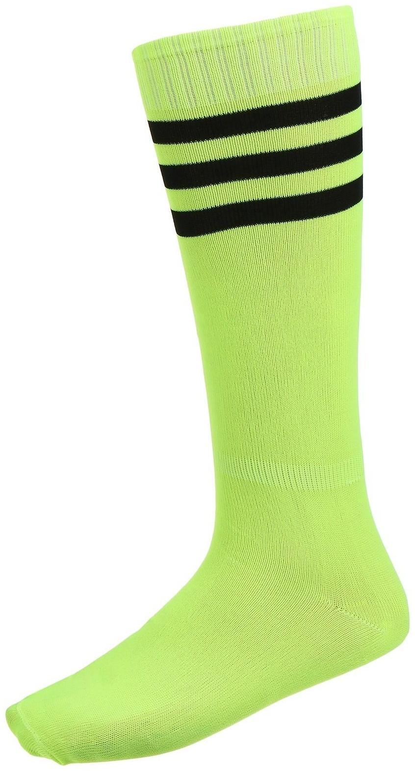 Гетры футбольные, размер 38-39, цвет салатовый