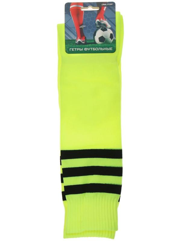 Гетры футбольные, размер 38-39, цвет салатовый
