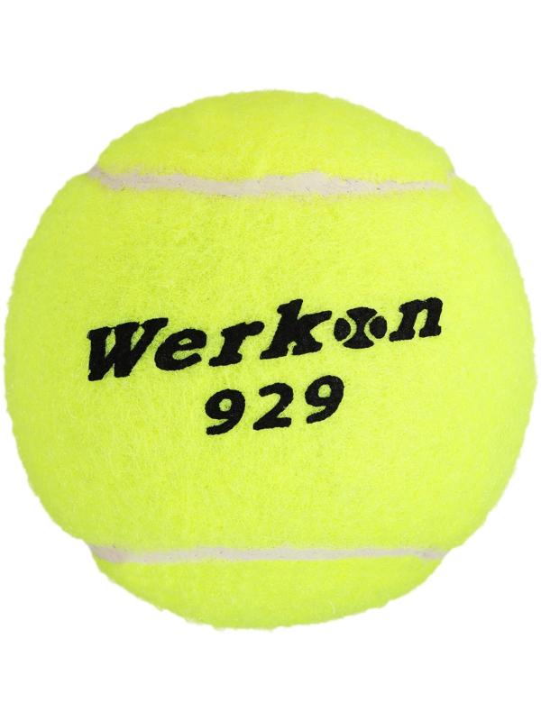 Мяч теннисный WERKON 929 в тубе, набор 3 шт