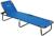 Раскладушка туристическая, с регулируемой спинкой, р. 191 х 55 х 28 см, до 100 кг, цвет голубой